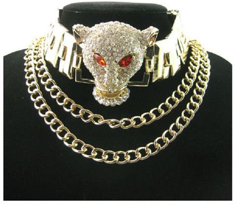 versace gold panther|versace necklace.